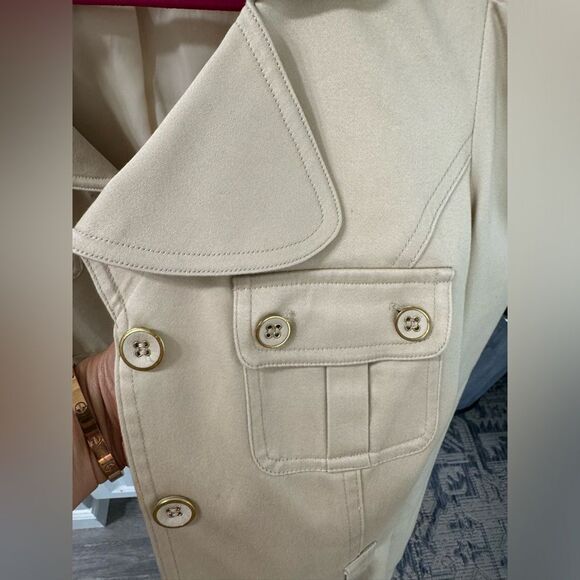 Arden B Women's Blazer Jacket Stretch Tan Cream Small Work Travel Office - Picture 3 of 7